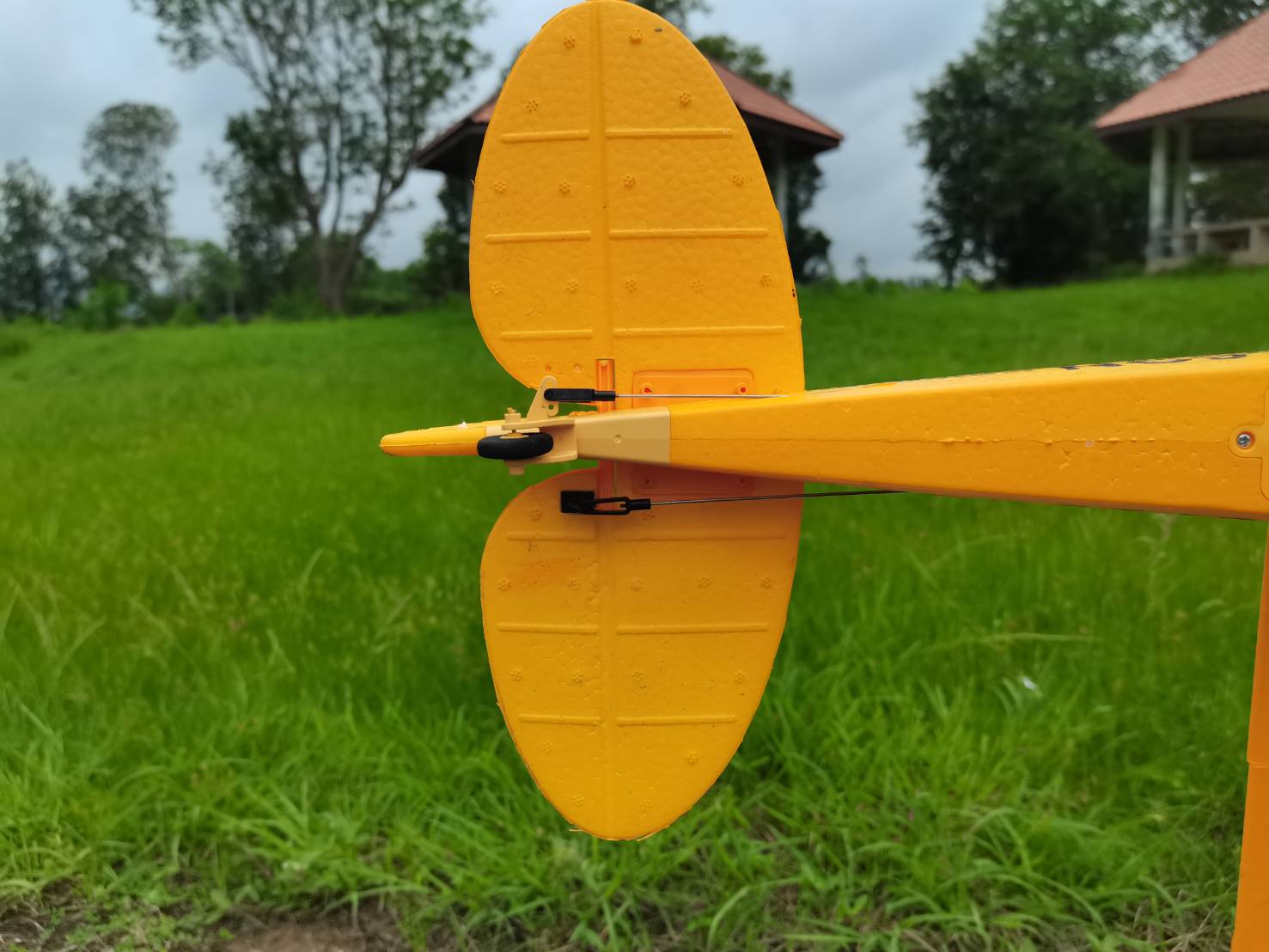 เครื่องบินบินบังคับวิทยุ THEMONTER FX9703 PIPER J-3 4CH 2.4GHZ ชุดพร้อมเล่น งานสเกลสวยงามมากๆ