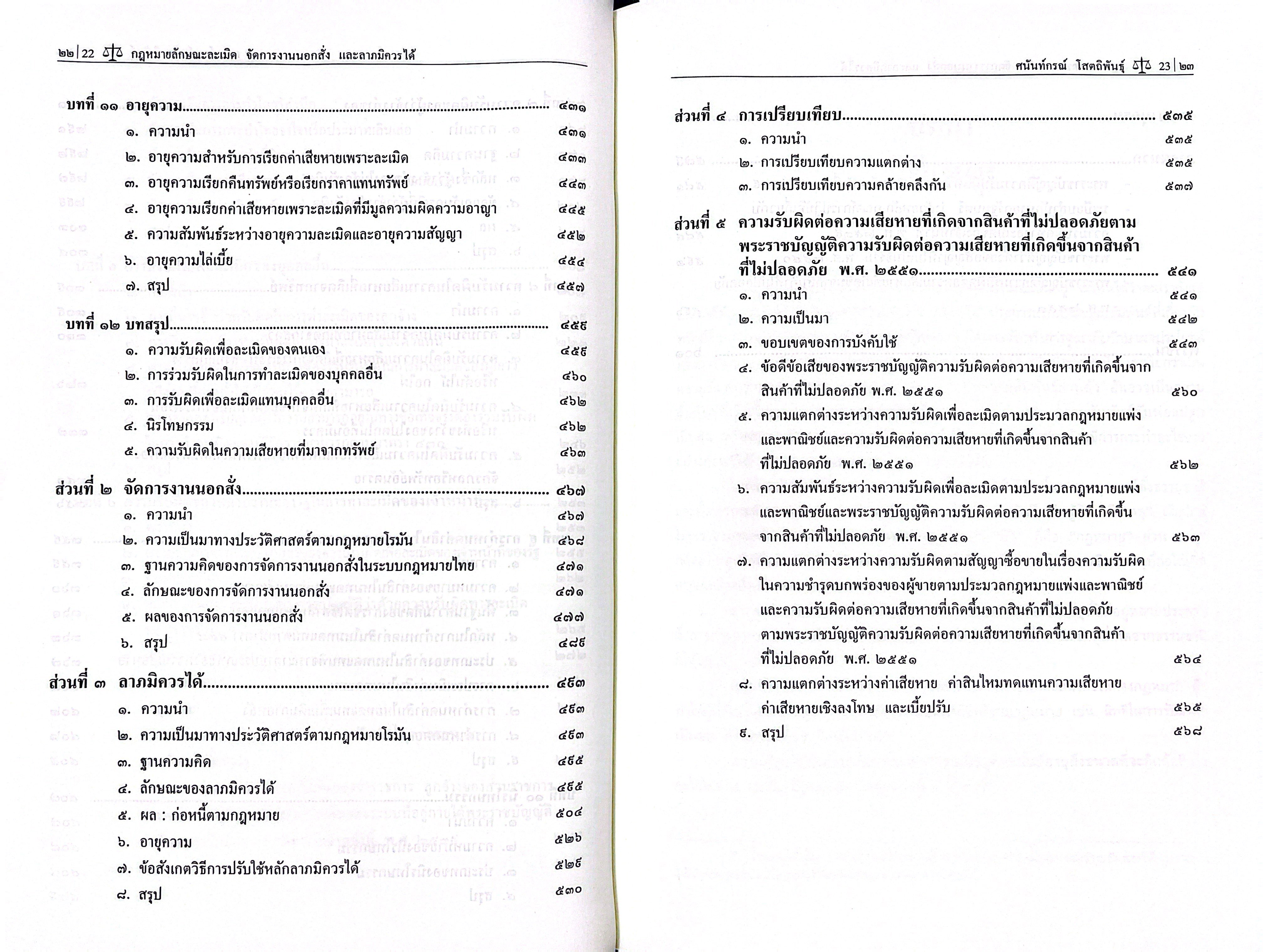 (ห่อปก)คำอธิบายกฎหมายลักษณะ ละเมิด จัดการงานนอกสั่ง ลาภมิควรได้/(ศ.ดร.ศนันท์กรณ์ โสตถิพันธุ์)/พิมพ์มิ.ย.68(ครั้งที่13)