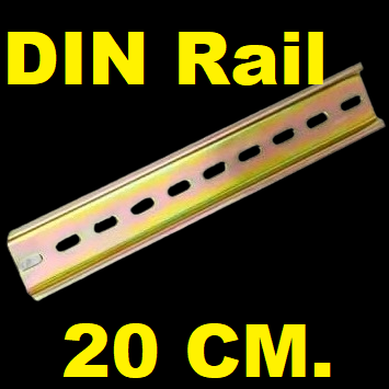 รางปีกนก ยาว 20cm. DIN Rail fixed steel