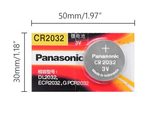 ถ่านกระดุม Panasonic CR2032 button battery 3V lithium battery remote control car key motherboard clock DL2032 ECR2032 GPCR2032