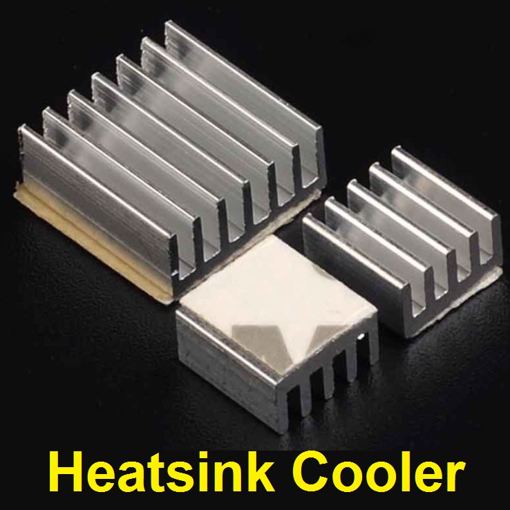 แผ่นระบายความร้อน 1 ชุดมี 3 ชิ้น มีเแผ่นกาวยึดในตัวพร้อมใช้งาน Raspberry pi special pure aluminum heat sink set (including 3 pieces, with heat sink)