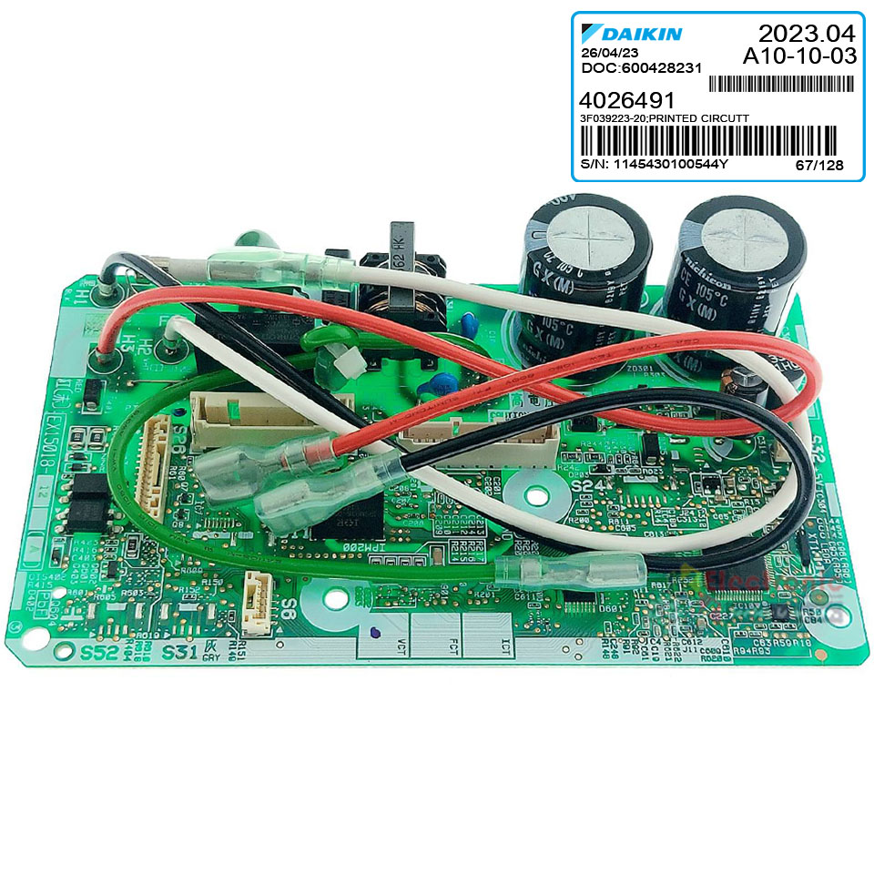 แผงบอร์ดแอร์คอยเย็นDAIKIN-ไดกิ้น รุ่น FTKQ09UV2S-อะไหล่ใหม่แท้บริษัท #อะไหล่แอร์DAIKIN