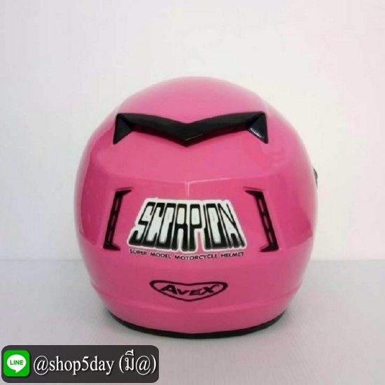 AVEX หมวกกันน็อค รุ่น SCORPION สีชมพู แว่นดำ