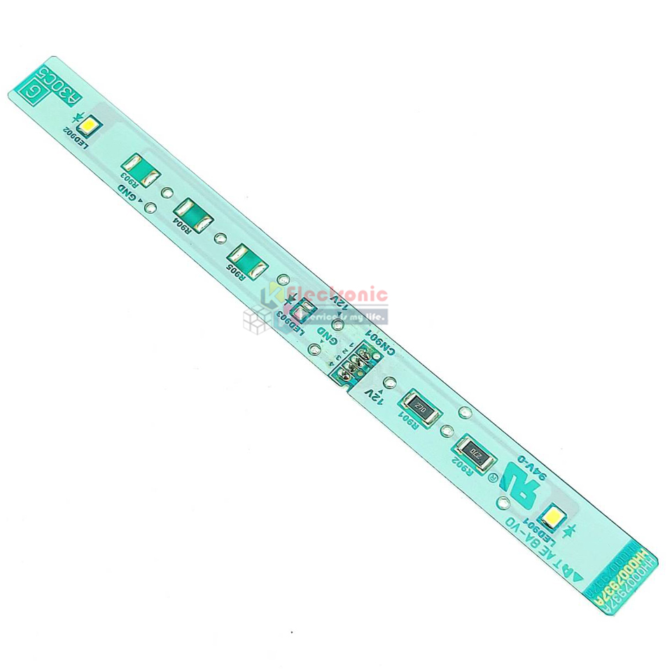 แผงบอร์ดหลอดไฟตู้เย็นHITACHI-ฮิตาชิ หลอดไฟประตูล่าง(ช่องแช่แข็ง)*อะไหล่ใหม่แท้บริษัท*ใช้ได้กับรุ่นที่ระบุไว้