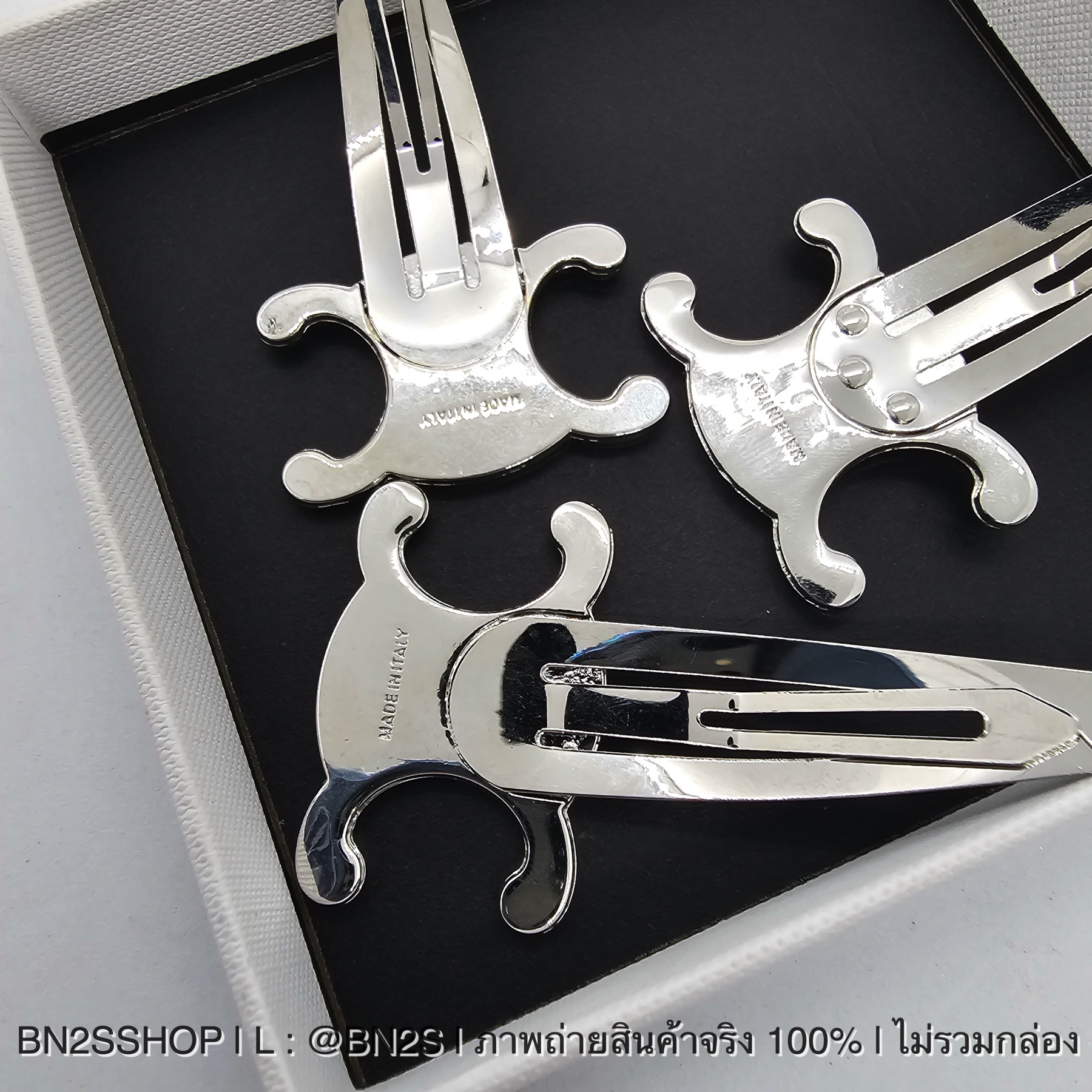 สีชมพู | Celine Snap Hair Clip กิ๊บซีลีน งานปั๊มแบรนด์ หน้า หลัง ลงสี งานสวย 1:1