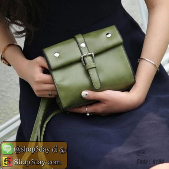 กระเป๋าสะพายหนังUPนิ่ม แฟชั่นเกาหลี (เขียว)