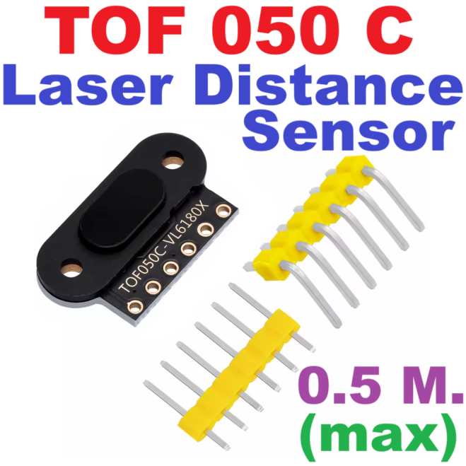 โมดูลวัดระยะทางด้วยเลเซอร์ TOF050C 50CM(max) based on VL6180 IIC interface Distance Sensor Module