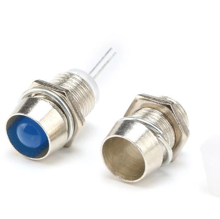 5mm. LED Socket Holder Clip Bezel Lamp Base Metal Copper Mount Panel Cup Case กระบอก ปลอก โลหะ LED 5mm