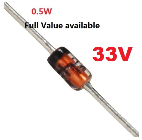 ซีเนอร์ไดโอด 33V 1/2W zener diode (0.5W) (500mW) DO-35