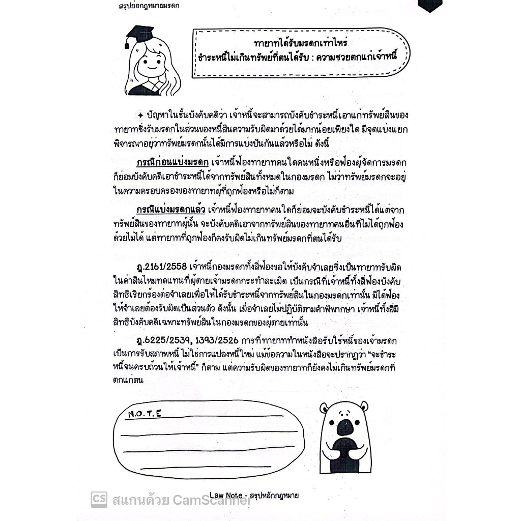 L4สรุปย่อกฎหมาย มรดก / โดย : LAW NOTE, รลิตตาภา ศรเสณี / พิมพ์ : พฤศจิกายน 2566
