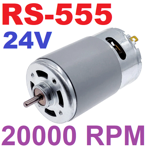 มอเตอร์ RS-555 DC Motor 6-24V 20000RPM@24V Large Torque for Electric Drill DIY Tool