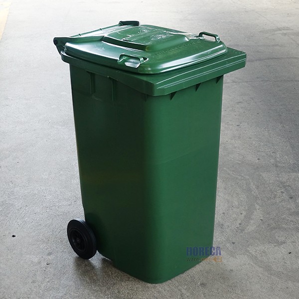 OTTO trash can 240L, lid 58x65x99x106, green, Flowerware
