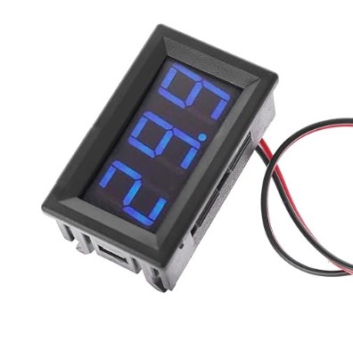 มิเตอร์วัดแรงดัน 4.5-30V จอสีเขียว 0.56 นิ้ว LED 7-Segment 0.56 Inch voltmeter Green Color