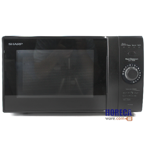 Microwave oven model R2221G-K, size 22 liters, black, Sharp brand