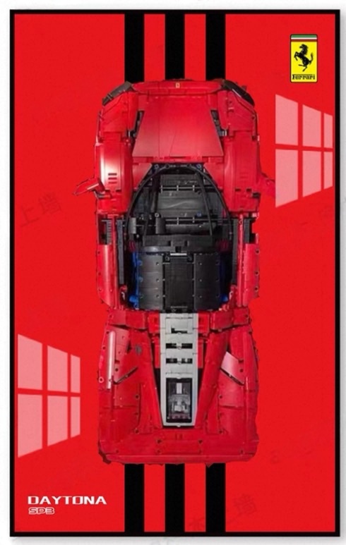 Display frame สำหรับ LEGO Technic เลโก้ 42143 Ferrari Daytona SP3