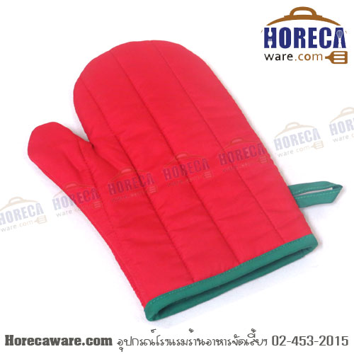 ถุงมือกันความร้อน พื้นแดง ฉนวนกันความร้อน [bs-10301]