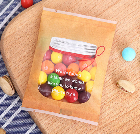 ถุงใส่คุ๊กกี้ สีกระดาษคราฟท์ ลายขวดโหล