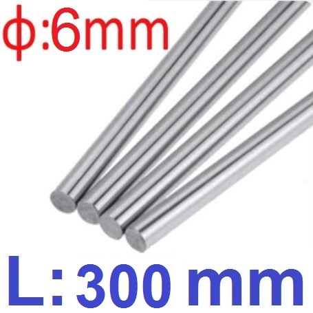 เพลาขนาด 6mm. ยาว 300mm. D6-300MM 3D printer D6 linear shaft rod shaft 6MM cylindrical linear guide rail Chrome Plated Liner Rods axis แกนเหล็ก แท่งเหล็ก