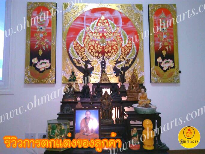 ตกแต่งผนังห้องพระ 001