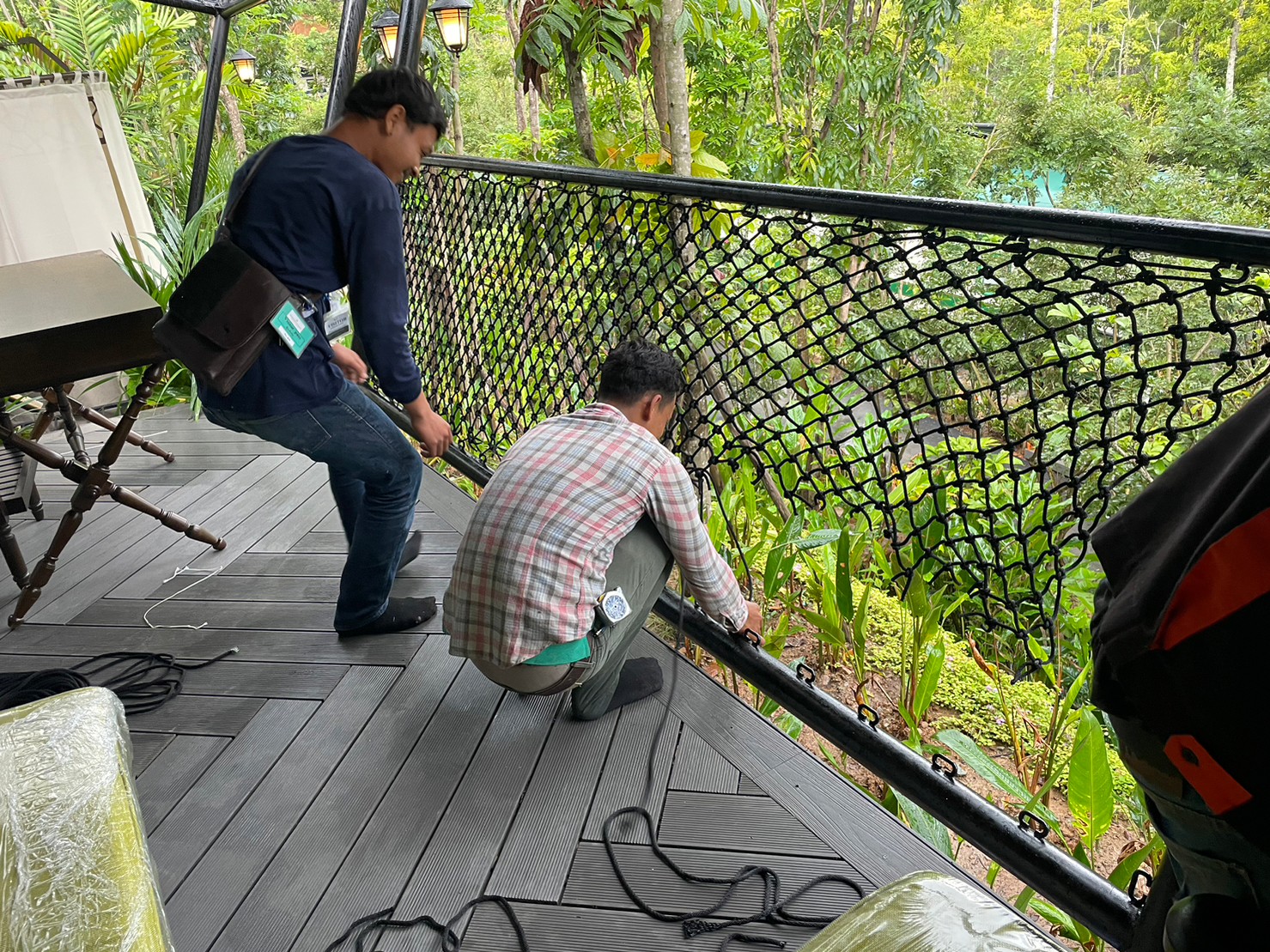 Review ตาข่ายราวสะพาน ตกแต่งทางเดิน สะพาน ตาข่ายกันตกระเบียง