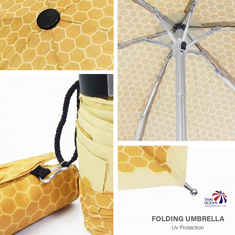 Leo ร่มพับ 6 ตอน เล็กพิเศษ ขนาดเท่ามือถือ โครงอะลูมิเนียม น้ำหนักเบา ใส่กระเป๋าง่าย