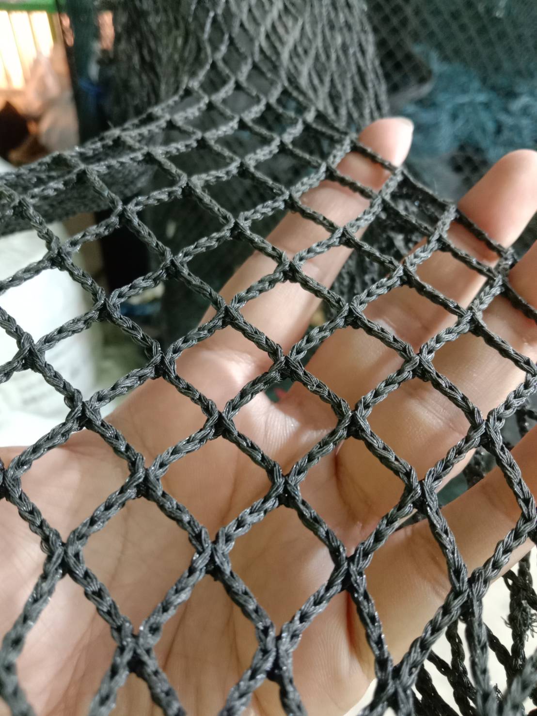 ตาข่ายมาตรฐานตีกอล์ฟ ตาข่ายซ้อมกอล์ฟ golf practice net รุ่นหนา 2.5 มิล ช่องตาถี่ 1.5x1.5 cm. กันลูกกอล์ฟออกสนาม รับทำตามขนาดที่ต้องการ