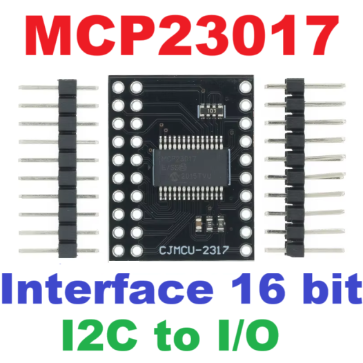 MCP23017 serial interface 16-bit I2C to IO port module expander