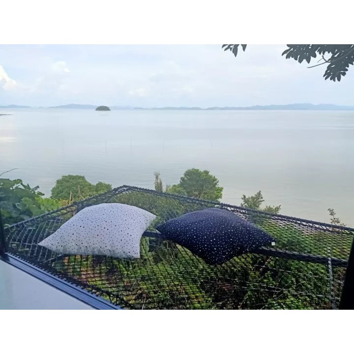 ตาข่ายเปลนอน ตาข่ายแพนอน 🌈สีดำ 3 mm. ช่องตา 2"x 2" 🌈แถมเชือกพันติดตั้ง 🌈มีหลายขนาดให้เลือก🌈