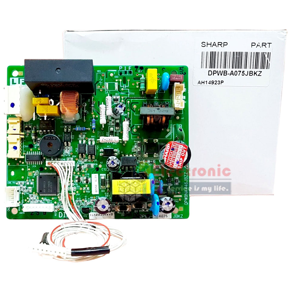 แผงบอร์ดควบคุมแอร์คอยเย็นSHARP-ชาร์ป ใช้ได้กับรุ่นที่ระบไว้-อะไหล่ใหม่แท้บริษัท