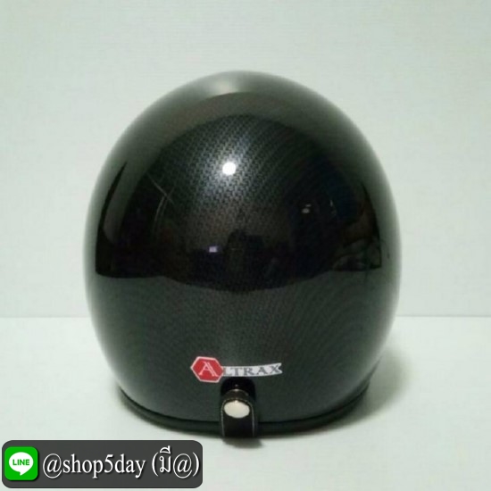 ALTRAX หมวกกันน็อควินเทจคลาสสิค ราคาถูก รุ่น CARBON SKIN ลายคาร์บอน นวมถอดซักได้ พร้อมแว่นBUBBLE สีทูโทน
