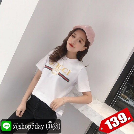 🔥 ใหม่ 2019 ยอดฮิต เสื้อยืดคอกลมลาย Gocci