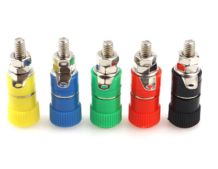 ปลั๊กกล้วย ตัวเมีย 4mm สีแดง Binding post JS-919 Terminal Connector Binding Post Banana Plug Jack Mount 4MM Red color บานานาปลั๊ก