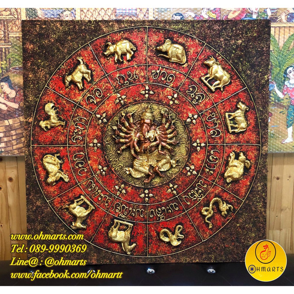 รูปภาพติดผนัง ภาพองค์พระพิฆเนศ ภาพเสริมโชคลาภ รูปภาพเสริมมงคล ภาพแต่งบ้านโรงแรม กรอบรูปติดผนัง ภาพติดผนัง D0030