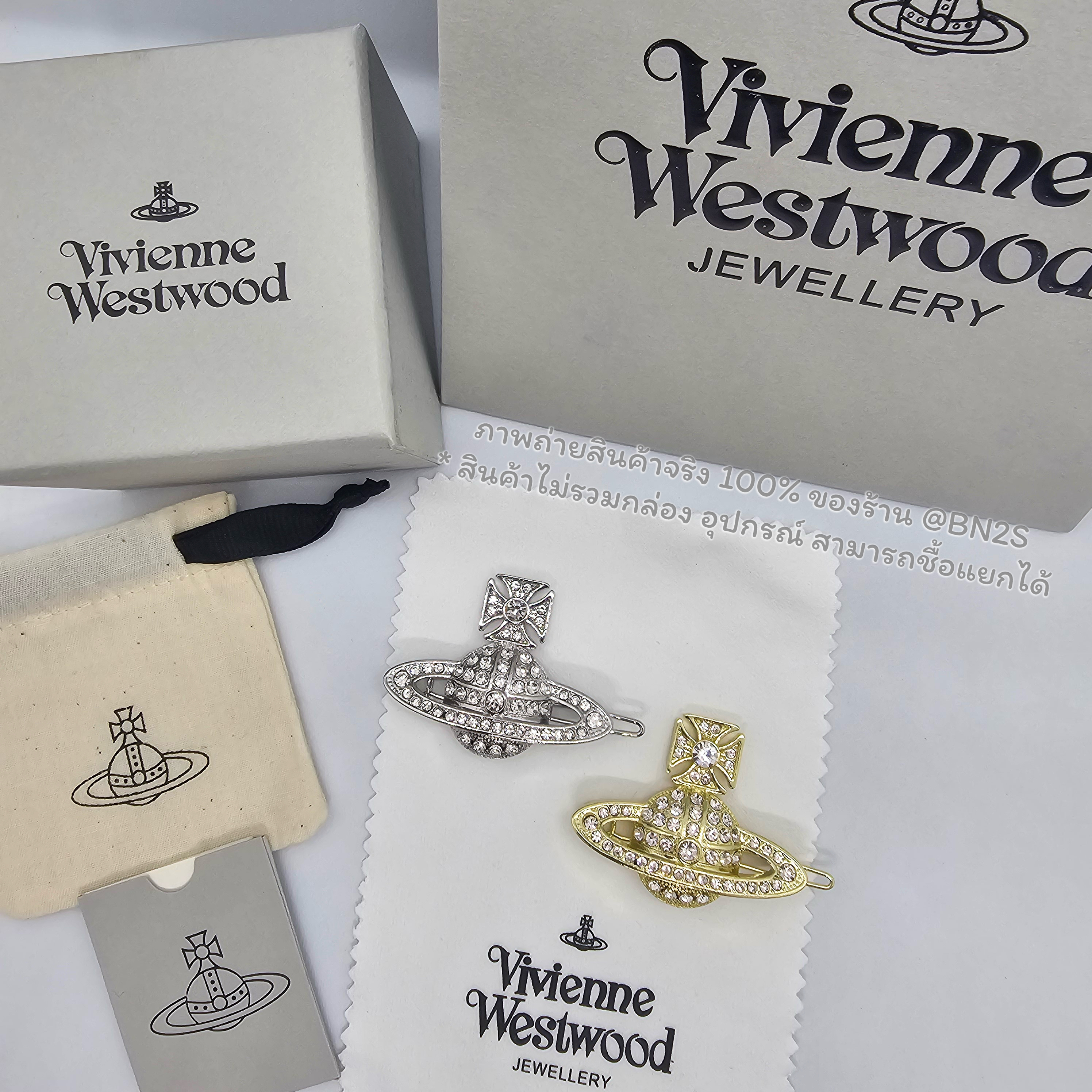 สีเงิน | Vivienne Westwood Corinne crystal-embellished Hair Clip กิ๊บติดผม จี้ดาวเสาร์ วิเวียนเวสวู๊ด อะไหล่เงิน - ทองปั๊มหลัง ภาพงานจริงพร้อมส่ง ราคา 189฿ ไม่รวมกล่อง