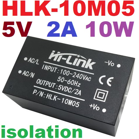 HLK-10M05 AC-DC 220V to 5V 2A 10W isolation switching power supply module Hi-Link