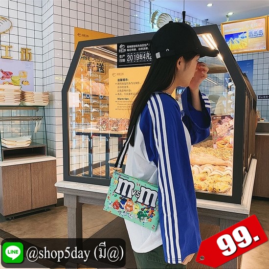 ⚡️กระเป๋าสะพายข้างแฟชั่น M&M น่ารักมาก 🤩