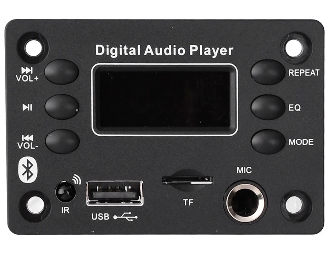 Bluetooth Audio Decoder Board มีวงจรขยายเสียงในตัว DC 12V USB Audio Module FM Radio MP3 Lossless Audio WAV Decoding Board Module