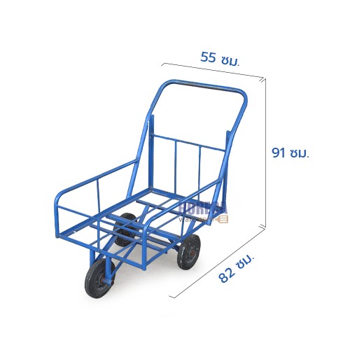 รถเข็นน้ำ 6ปี๊บ (เล็ก) ขนาดกะบะ 50x80ซม. มอลรถเข็น
