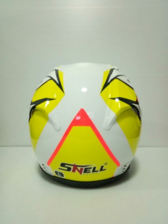 หมวกกันน็อค SNALL RYUKI 14 สีเหลืองขาว
