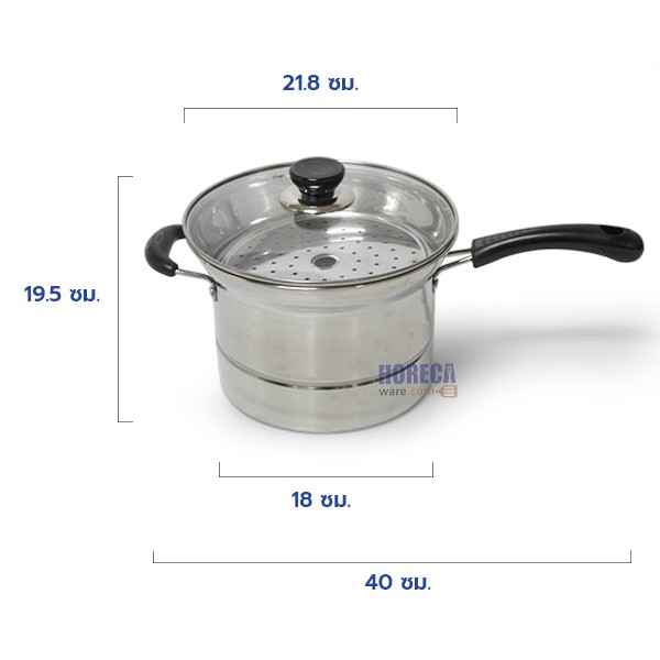 Ikkyu stainless steel pot-fryer-steamer set