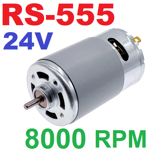 มอเตอร์ RS-555 DC Motor 6-24V 8000RPM@24V Large Torque for Electric Drill DIY Tool
