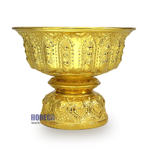Lao pattern tray, gold, 18 cm, seal