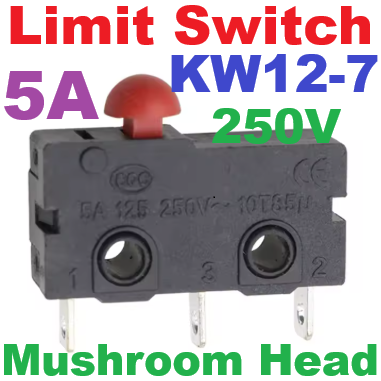 ไมโครสวิทช์ Mini Micro Limit Switch NO NC 3P Terminals SPDT 5A 125V 250V Snap Action Push Micro switches