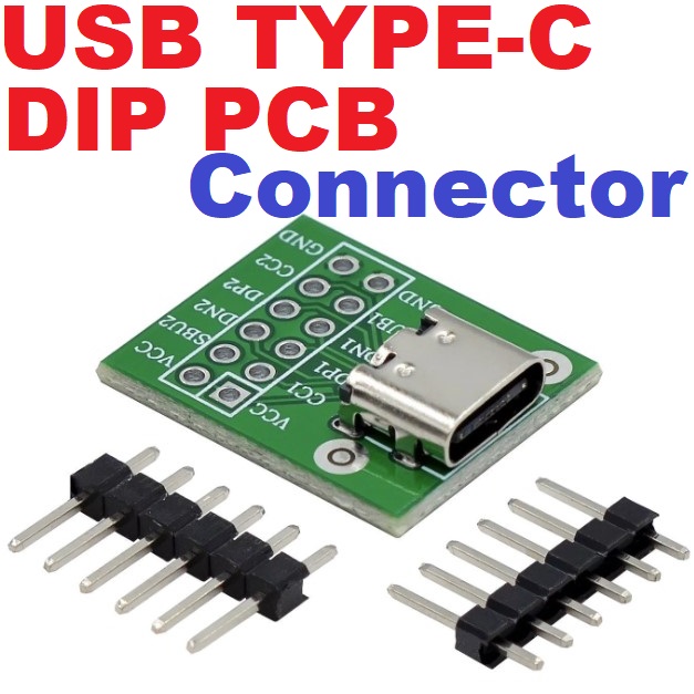 USB TYPE-C DIP PCB Connector Test Plate Solder Female Dip Pin Header Adapter