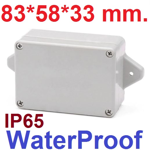 กล่องพลาสติกกันน้ำ F19 ขนาด 83*58*33 mm. มีหูยึดน๊อต เนื้อหนาแข็งแรงทนทาน ABS new material high end F-type waterproof IP65 plastic electrical junction box with fixed ears indoor / outdoor chassis กล่องกันน้ำ