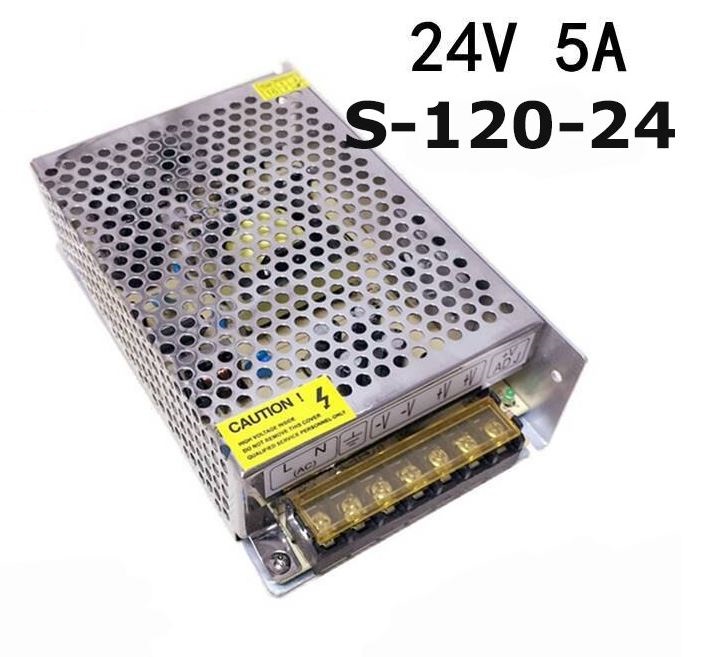 แหล่งจ่ายไฟ 24V 5A ไฟเข้า 220Vac AC to DC switching power supply สวิทชิ่งเพาเวอร์ซัพพลาย S-120-24