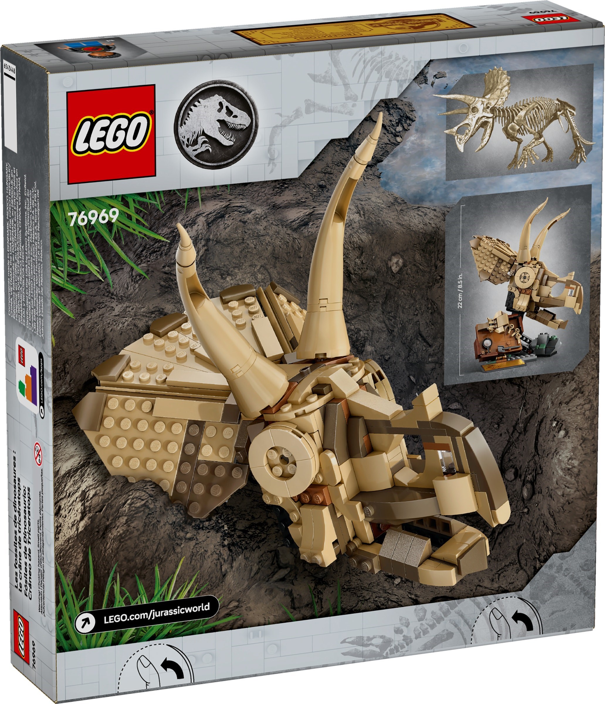 LEGO JURASSIC WORLD เลโก้ 76969 Dinosaur Fossils: Triceratops Skull