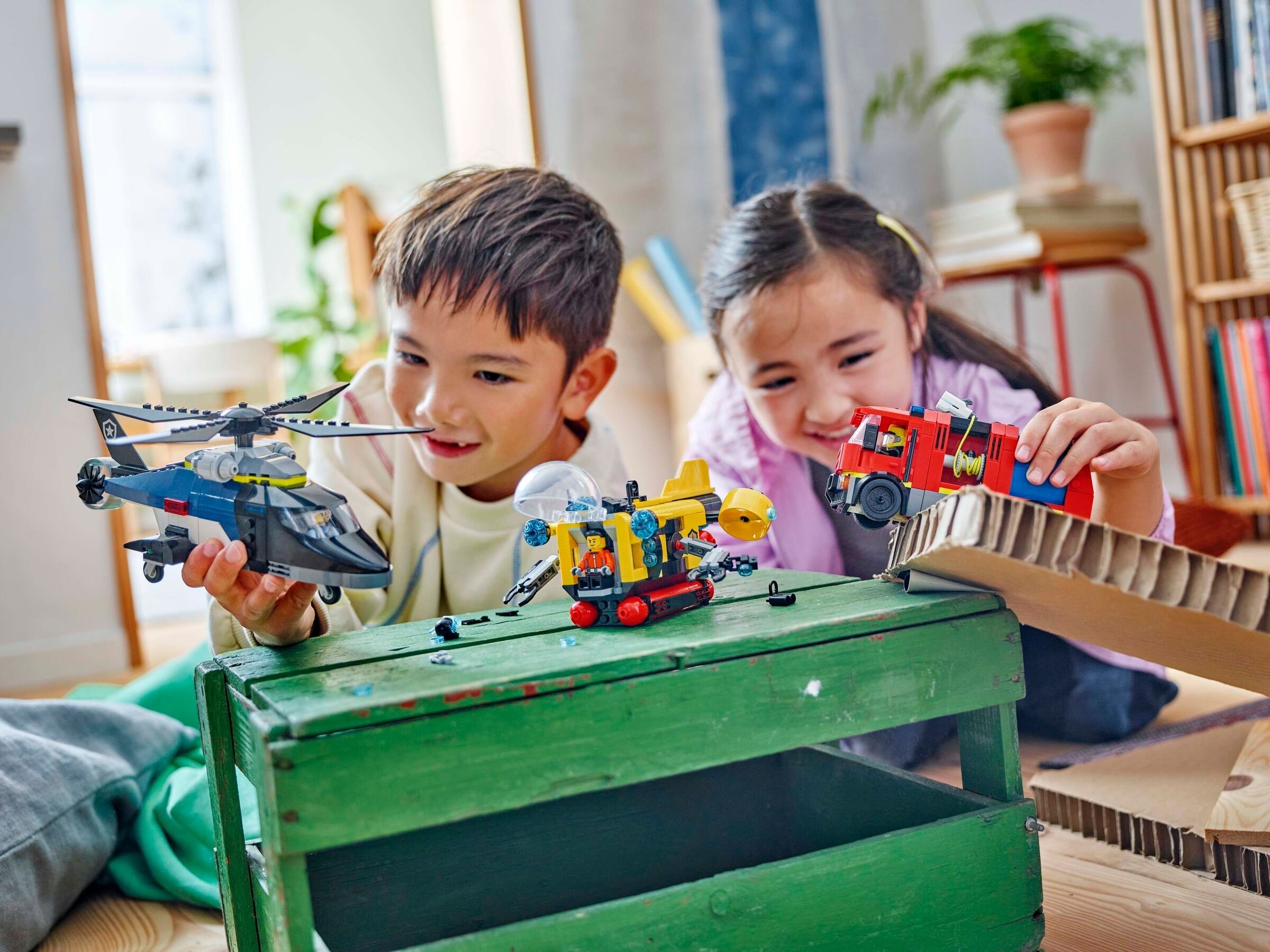 LEGO City เลโก้ 60462 Helicopter, Fire Engine & Submarine Remix