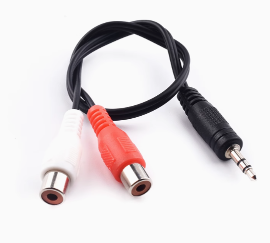 J&D 3.5mm to 2 RCA Cable, 3.5mm 1/2 Stereo Male Mini Plug to 2 Female RCA Jack Adapter Audio Y Cable