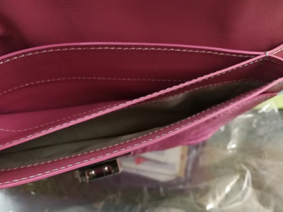 กระเป๋าสะพายหนังจระเข้แท้ สีชมพู รหัส CRW1217H-02-PI1